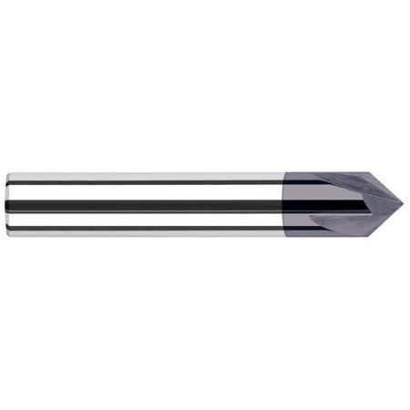 HARVEY TOOL Chamfer Cutter-Pointed 0.2500" (1/4) Shank DIAx45° per side Carbide Pointed Chamfer Cutter, 2 Flutes 790345-C3